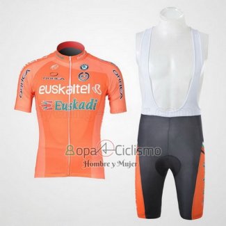 Euskalte Ropa Ciclismo Culotte Corto 2011 Hombre Mangas Cortas Naranja