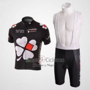 Fdj Ropa Ciclismo Culotte Corto 2010 Mangas Cortas Blanco y Negro