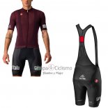 Giro d'Italia Ropa Ciclismo Culotte Corto 2021 Hombre Mangas Cortas APagado Rojo