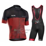 Northwave Ropa Ciclismo Culotte Corto 2018 Hombre Mangas Cortas Negro Rojo