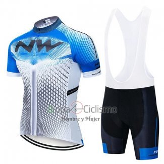 Northwave Ropa Ciclismo Culotte Corto 2020 Hombre Mangas Cortas Azul Blanco