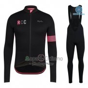 Rapha Ropa Ciclismo Culotte Largo 2019 Hombre Mangas Largas Negro Rosa