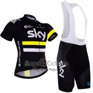 Sky Ropa Ciclismo Culotte Corto 2016 Mangas Cortas AMarillo y Negro