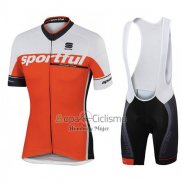 Sportful Sc Ropa Ciclismo Culotte Corto 2017 Hombre Mangas Cortas Blanco y Naranja