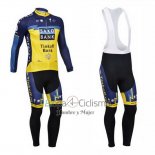 Tinkoff Saxo Bank Ropa Ciclismo Culotte Largo 2013 Mangas Largas Azul y AMarillo