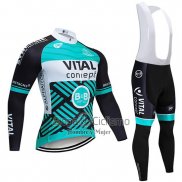 Vital Concept Ropa Ciclismo Culotte Largo 2019 Hombre Mangas Largas Azul Blanco Negro