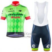 Cannondale Drapac Ropa Ciclismo Culotte Corto 2017 Hombre Mangas Cortas Verde