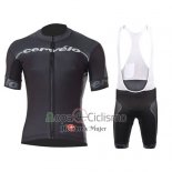 Castelli Cervelo Ropa Ciclismo Culotte Corto 2016 Hombre Mangas Cortas Negro