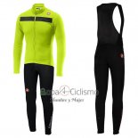 Castelli Puro 3 Ropa Ciclismo Culotte Largo 2019 Hombre Mangas Largas Verde Negro