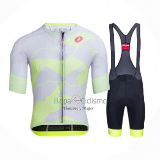 Castelli Ropa Ciclismo Culotte Corto 2021 Hombre Mangas Cortas Luz AMarillo Blanco