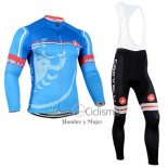 Castelli Ropa Ciclismo Culotte Largo 2014 Hombre Mangas Largas Rojo Azur