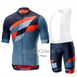 Castelli Tabula Rasa Ropa Ciclismo Culotte Corto 2019 Hombre Mangas Cortas Azul Naranja