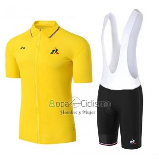 Coq Sportif Tour DE Francia Ropa Ciclismo Culotte Corto 2017 Hombre Mangas Cortas AMarillo