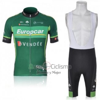 Europcar Ropa Ciclismo Culotte Corto 2011 Hombre Mangas Cortas Verde