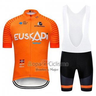 Euskadi Ropa Ciclismo Culotte Corto 2019 Hombre Mangas Cortas Naranja