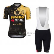 Jumbo Visma Ropa Ciclismo Culotte Corto 2023 Mangas Cortas Profundo Negro