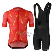 Le Col Ropa Ciclismo Culotte Corto 2021 Hombre Mangas Cortas Rojo