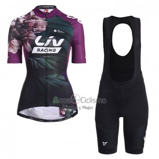 Liv Ropa Ciclismo Culotte Corto 2022 Mujer Mangas Cortas Violeta