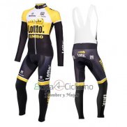 Lotto NL Jumbo Ropa Ciclismo Culotte Largo 2015 Mangas Largas AMarillo y Negro