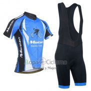 Monton Ropa Ciclismo Culotte Corto 2014 Hombre Mangas Cortas Azul y Negro