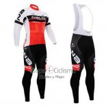 Nalini Ropa Ciclismo Culotte Largo 2015 Men Mangas Largas Rojo y Blanco