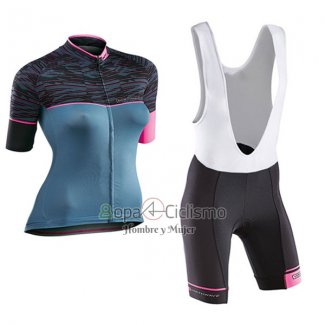 Northwave Ropa Ciclismo Culotte Corto 2017 Mujer Mangas Cortas Negro y Azul