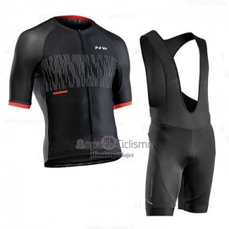 Northwave Ropa Ciclismo Culotte Corto 2020 Hombre Mangas Cortas Negro Rojo