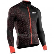 Northwave Ropa Ciclismo Culotte Largo Hombre Mangas Largas Rojo Negro