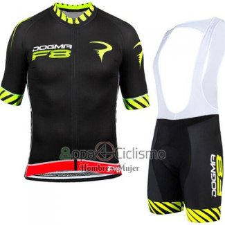 Pinarello Ropa Ciclismo Culotte Corto 2015 Hombre Mangas Cortas Negro y AMarillo