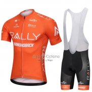 Rally Ropa Ciclismo Culotte Corto 2018 Hombre Mangas Cortas Naranja