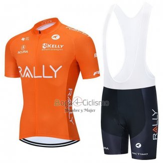 Rally Ropa Ciclismo Culotte Corto 2021 Hombre Mangas Cortas Naranja