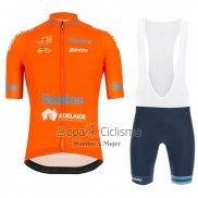 Tour Down Under Ropa Ciclismo Culotte Corto 2019 Men Mangas Cortas Ochre Naranja