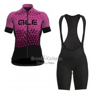 Ale Ropa Ciclismo Culotte Corto 2021 Mujer Mangas Cortas APagado Fucsia