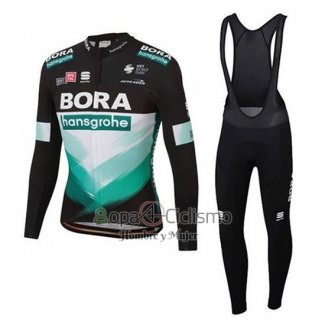 Bora-hansgrone Ropa Ciclismo Culotte Largo 2020 Mangas Largas Azul Negro