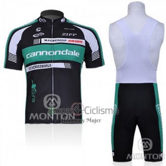 Cannondale Ropa Ciclismo Culotte Corto 2011 Hombre Mangas Cortas Negro y Vede Militare