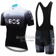 Castelli INEOS Ropa Ciclismo Culotte Corto 2019 Mangas Cortas Blanco Negro