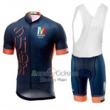 Castelli Maratona Dles Dolomites-Enel Ropa Ciclismo Culotte Corto 2018 Hombre Mangas Cortas Azul Naranja