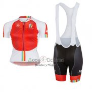 Castelli Maratona Ropa Ciclismo Culotte Corto 2017 Mujer Mangas Cortas Rojo y Blanco