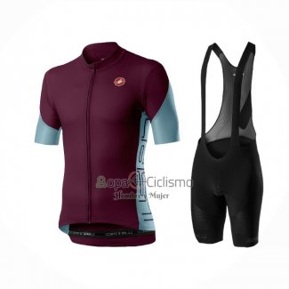 Castelli Ropa Ciclismo Culotte Corto 2021 Hombre Mangas Cortas APagado Violeta