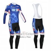 Fdj Ropa Ciclismo Culotte Largo 2013 Mangas Largas Azul