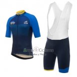 Giro d'Italia Ropa Ciclismo Culotte Corto 2017 Hombre Mangas Cortas APagado Azul