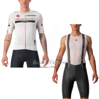 Giro d'Italia Ropa Ciclismo Culotte Corto 2022 Hombre Mangas Cortas Blanco