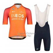 Ineos Grenadiers Ropa Ciclismo Culotte Corto 2022 Mangas Cortas Naranja