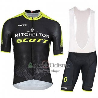 Mitchelton Scott Ropa Ciclismo Culotte Corto 2018 Mangas Cortas Negro