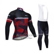 Northwave Ropa Ciclismo Culotte Largo 2020 Hombre Mangas Largas Negro Rojo