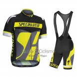 Specialized Ropa Ciclismo Culotte Corto 2016 Hombre Mangas Cortas Gris y AMarillo