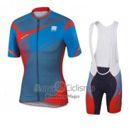 Sportful Ropa Ciclismo Culotte Corto 2016 Hombre Mangas Cortas Rojo y Azul