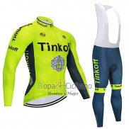 Tinkoff Ropa Ciclismo Culotte Largo 2020 Mangas Largas AMarillo