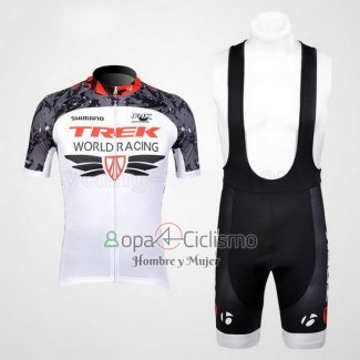 Trek Ropa Ciclismo Culotte Corto 2012 Mangas Cortas Blanco y Gris