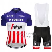 Trek Segafrojoo Ropa Ciclismo Culotte Corto 2018 Mangas Cortas Fucsia Blanco Rojo